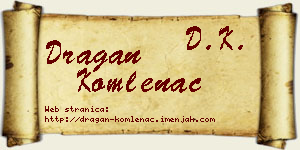 Dragan Komlenac vizit kartica
